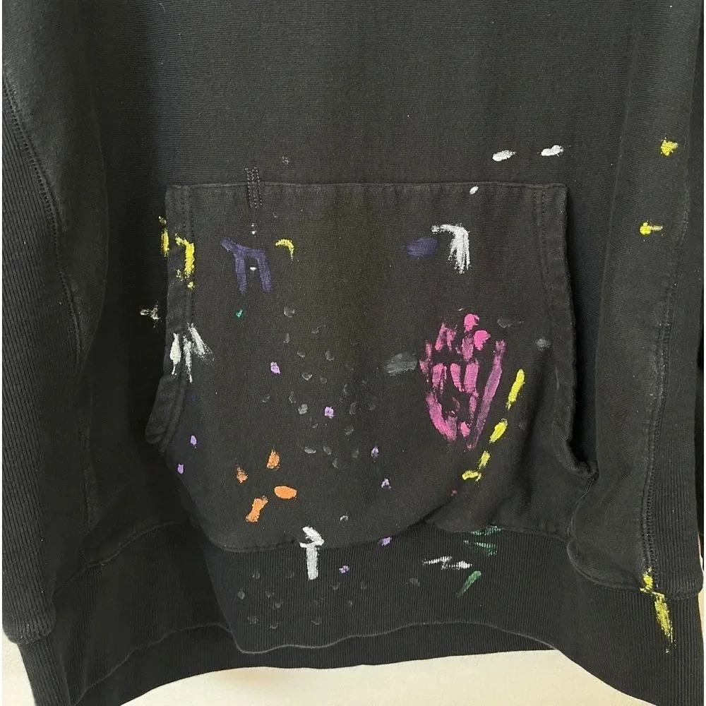 Mnml Black Paint Splatter Size L Unique Streetwea… - image 2